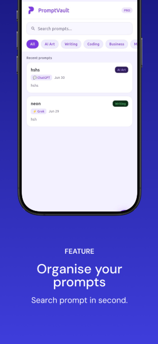 PromptVault: AI Prompt Manager — image 1